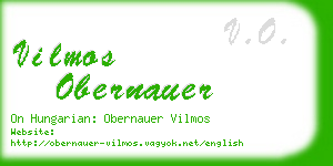 vilmos obernauer business card